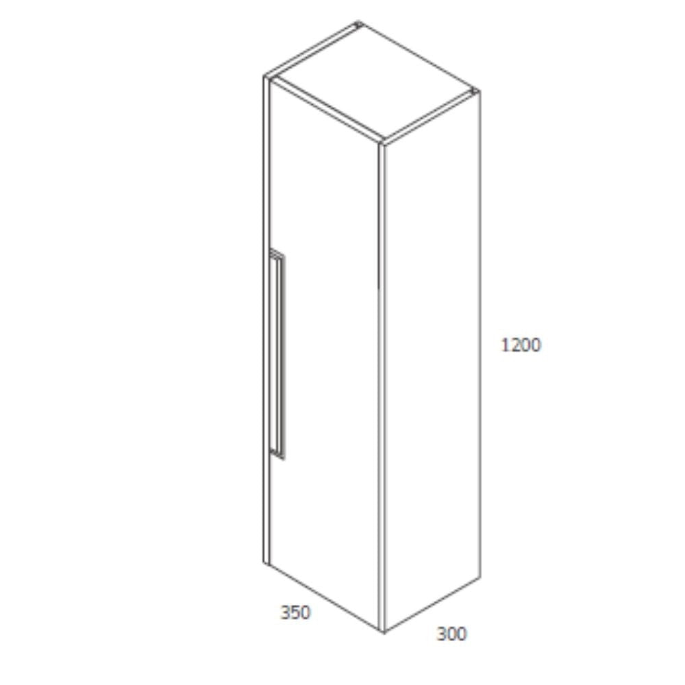 Colonna bagno sospesa Modular colore azzurro 35x30x120H