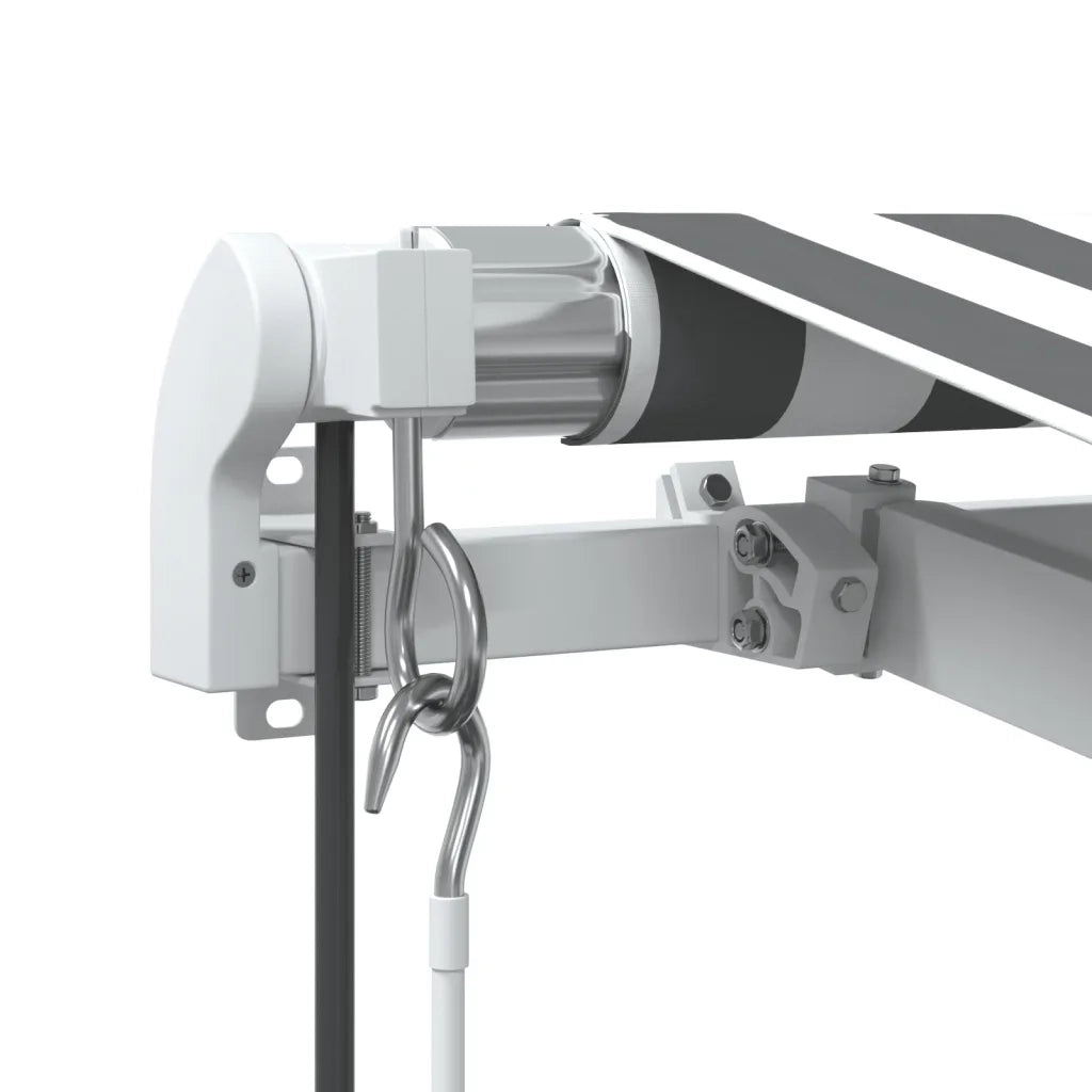 Tenda Sole Retrattile Automatica 500x350 cm Antracite e Bianco 3215802