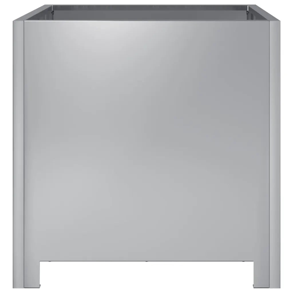 2 pz Fioriere | Cassetta per fiori | Vaso da Giardino 40x40x40 cm in Acciaio Zincato