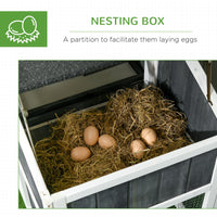 Pollaio Gabbia per Galline da Esterno 161,5x62,5x115 cm in Legno Grigio