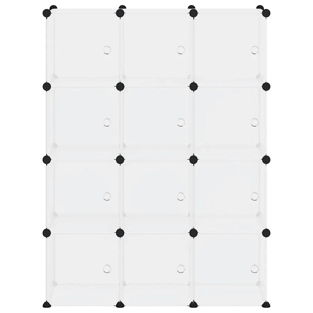 Contenitore a Cubo con 12 Cubi e Ante Trasparente PP CFW4776487