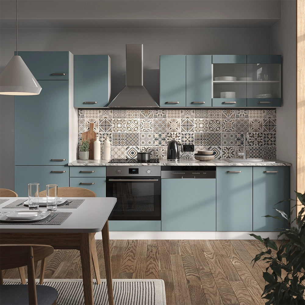 Vicco Cucina componibile Blu-grigio/bianco 300 cm , PL Antracite
