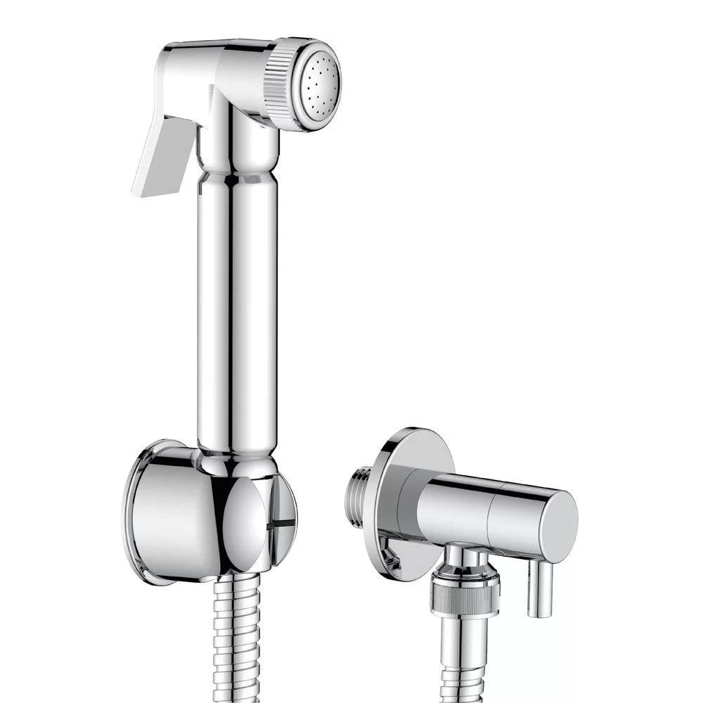 Duplex idroscopino tondo flessibile 150 cm con supporto e rubinetto