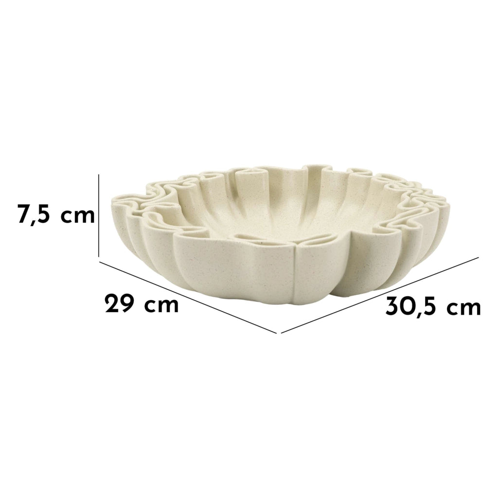 Fanepale, Svuotatasche Effetto Pietra, Bianco Crema