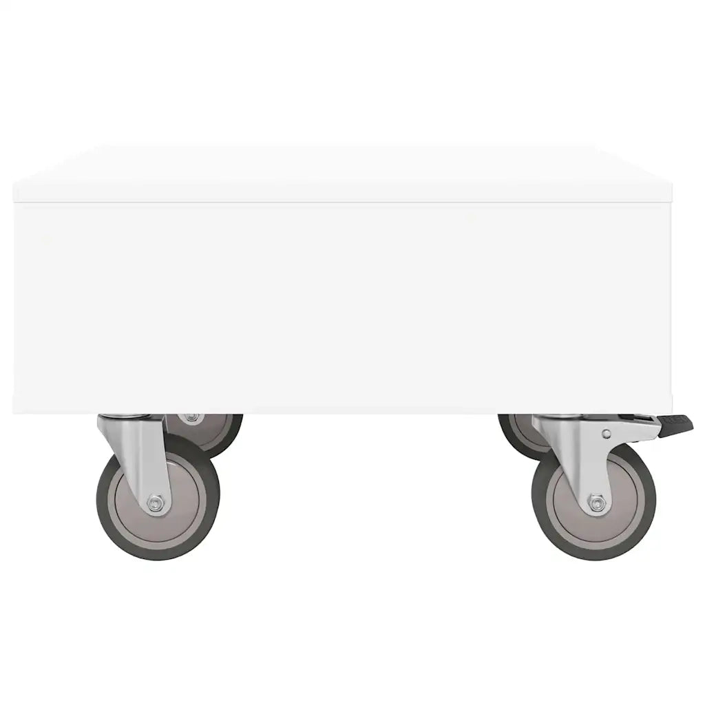 Tavolino con Ruote Bianco 50,5 x 50 x 30 cm 891024