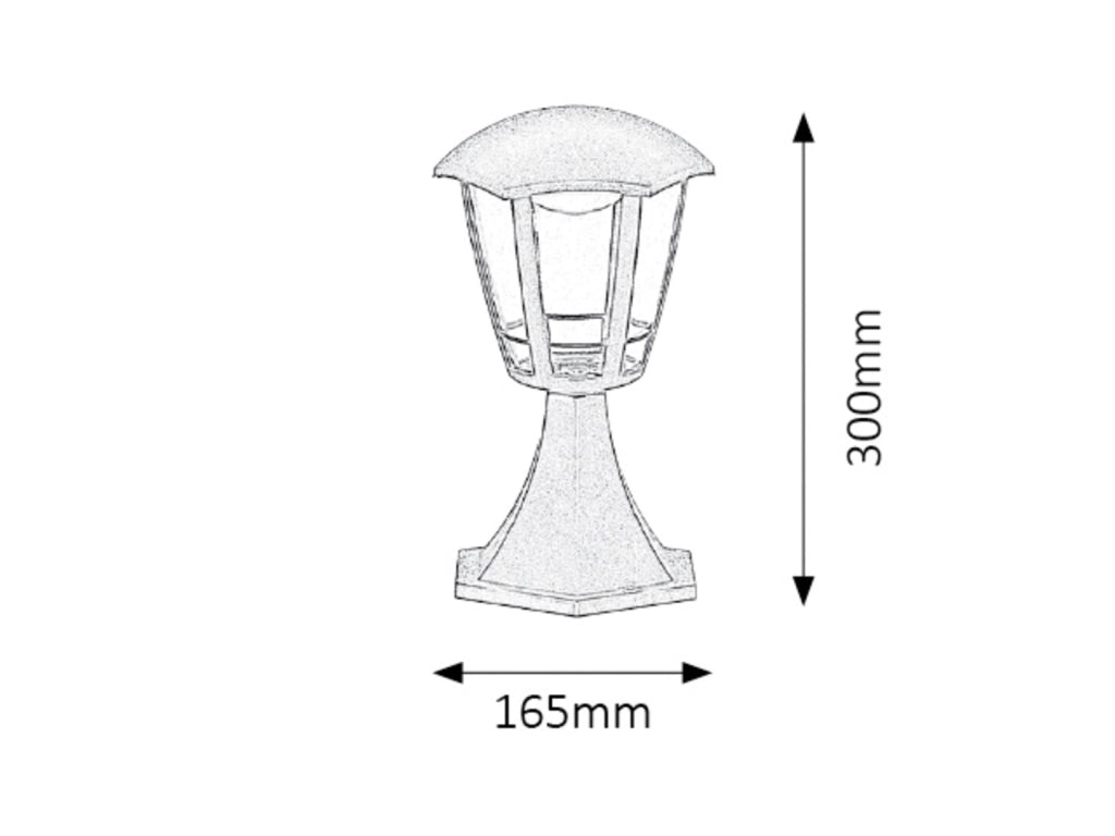 Paletto LED da giardino Rabalux Sorrento 8W nero IP44