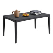 Tavolo da esterno Salmon, Base per picnic, Piano da pranzo da giardino, Banco outdoor multiuso, 160x90 h74 cm, Antracite