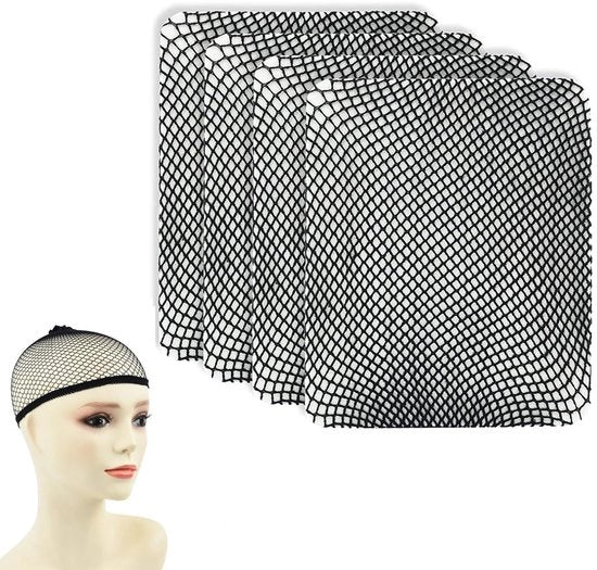 Cappe da capelli adesivi - 4 pezzi - Cappe da capelli adesive da indossare - Lavabile/Riparabile - Tessuto mesh-stretch nylon - Adatti per capelli lunghi/corti - Cappe da capelli adesive