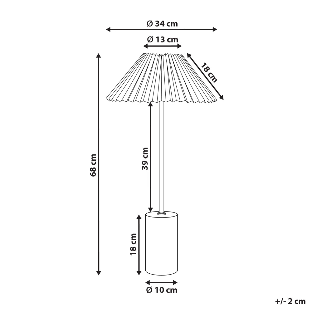 Lampada da comodino con paralume in lino beige Base in metallo e cemento 68 cm Stile moderno Soggiorno Camera da letto