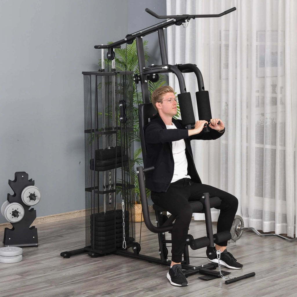 Attrezzo Palestra Multifunzione ¨C zephmum ¨C Nero Acciaio 150x110x210cm