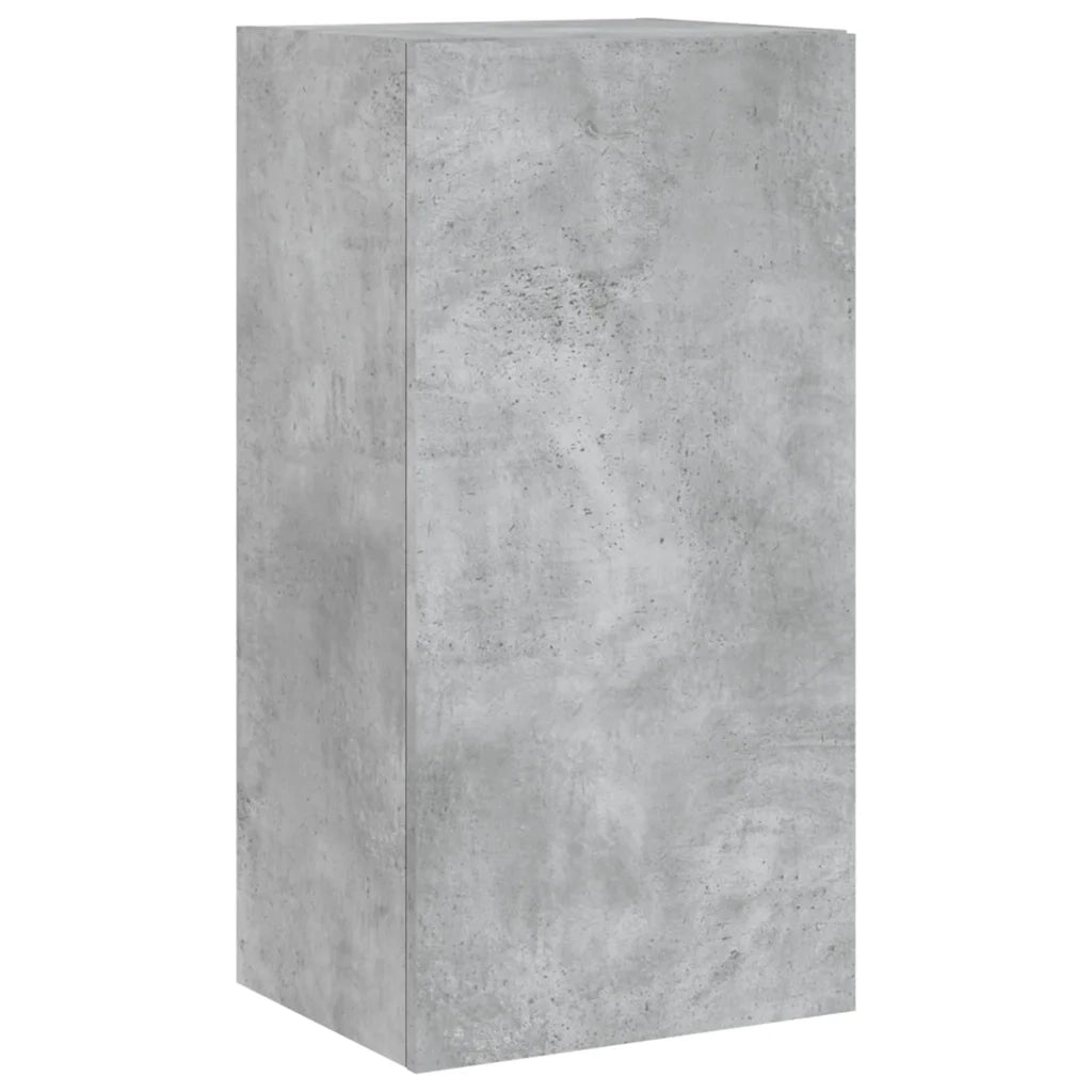 vidaXL Mobili TV a Muro con LED 4pz Grigio Cemento Legno Multistrato