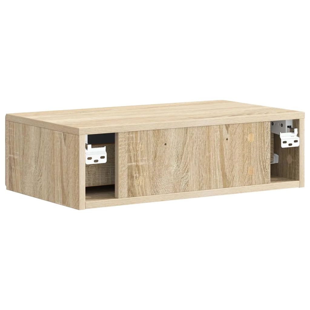 Tavolino da Parete Laterale Rovere Sonoma 59 x 34,5 x 17 cm