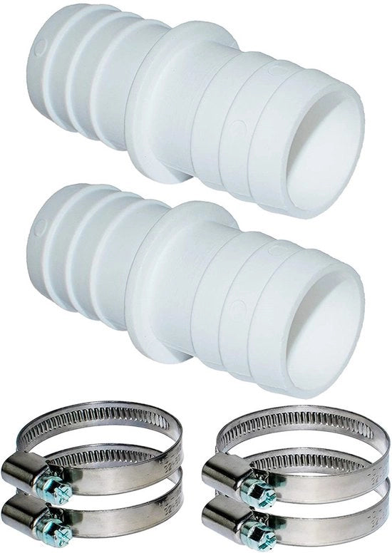 Connettore di collegamento - 2 connettori di collegamento - collegamento 32mm a 32 mm - adatto per Intex/ Bestway tubo da piscina connettore - tubo da piscina 32 mm - connettore di chiusura