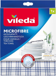 VILEDA ASCIUGAPIATTI IN MICROFIBRA SENZA ALONI E PELUCCHI, MAXI FORMATO 2 CONF DA 1 PZ