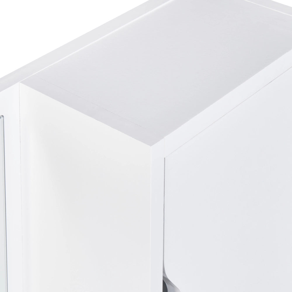 Armadietto da bagno a parete con specchio bianco MDP 60 x 60 cm Storage in stile scandinavo