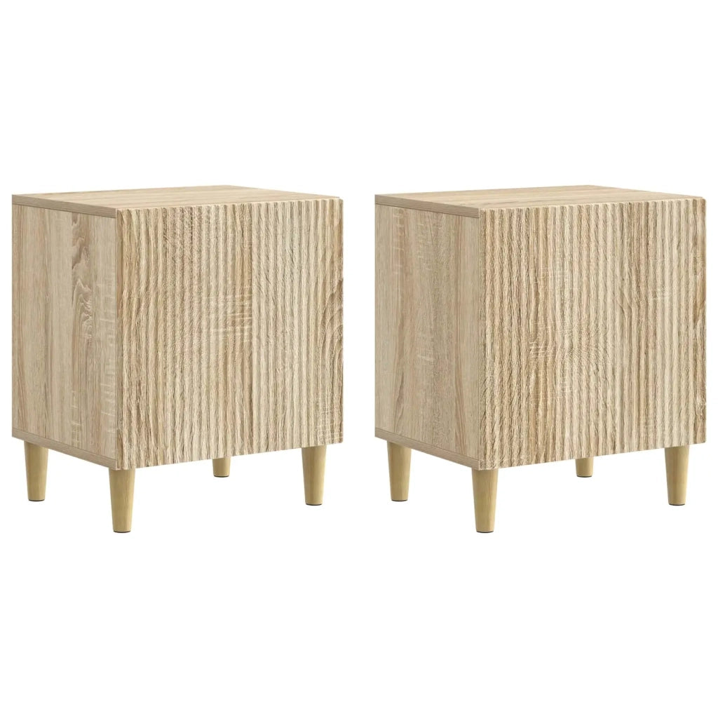 Set di 2 Comodini | Armadio da Notte | Mobiletto da notte Rovere Sonoma 43 x 34,5 x 50 cm