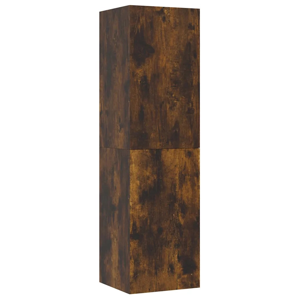 Mobile Porta TV a Parete Rovere Fumo 30,5x30x110 cm