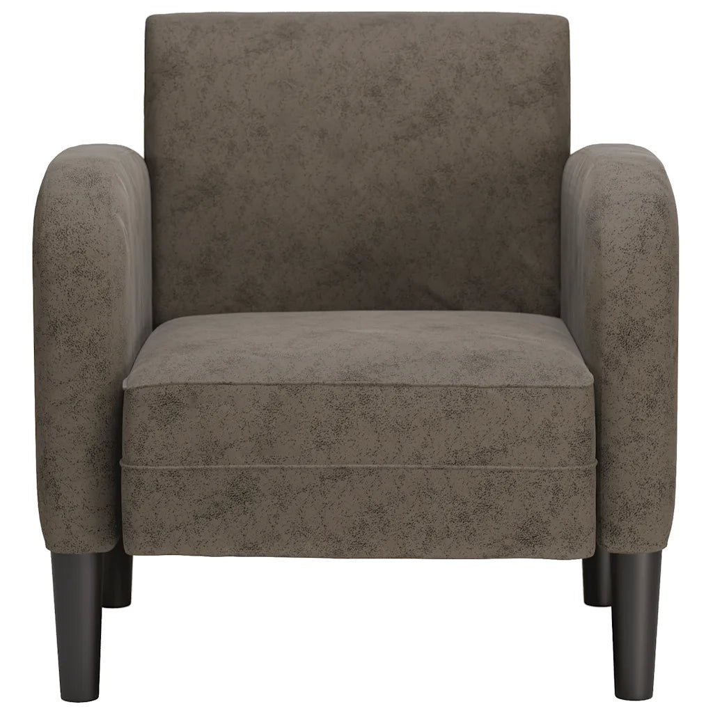 Divano Sedia con Braccioli Grigio Scuro 54 cm in Similpelle 4100535