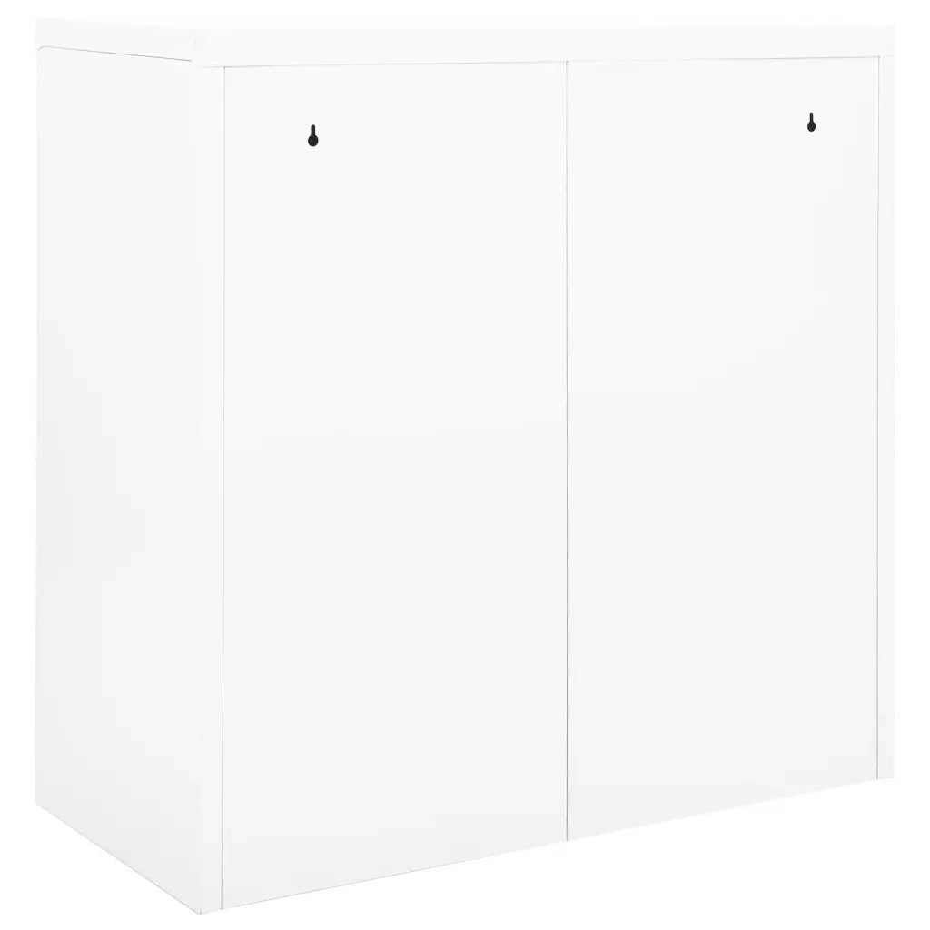 Armadio con Ante Scorrevoli Bianco 90x40x90 cm in Acciaio