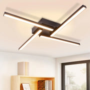 ZMH Lampada da soffitto LED soggiorno nero 24W moderna 3000k Lampada da soffitto cucina sala da pranzo
