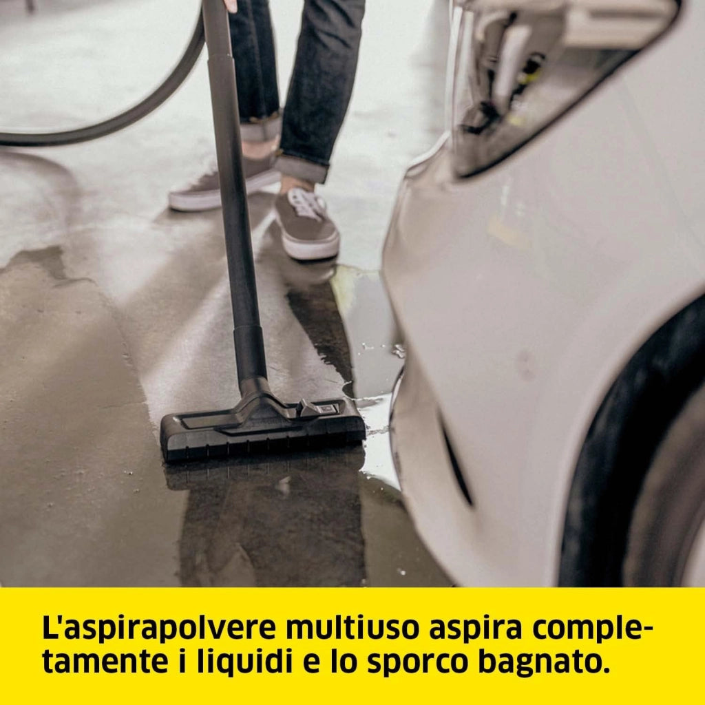 KÄRCHER aspiratore solidi liquidi WD 5 P V-25/5/22 con presa elettroutensile, 1200 W, contenitore in plastica: 25 l, tubo di aspirazione: 2,2 m, funzione soffiante, filtro in vello