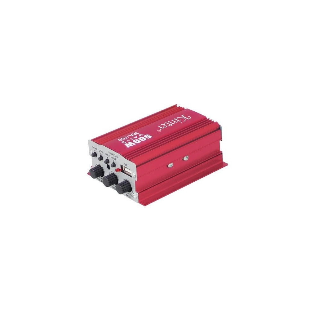 Trade Shop - Amplificatore Audio 12v Usb Mp3 Casa Auto 2 Canali Stereo 500w Telecomando Ma700 -