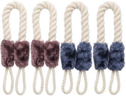 Impianto di protezione per corda di sicurezza per bambini, 4 pezzi, blocca corda di sicurezza, corda di sicurezza, blocca corda di sicurezza per bambini, protezione per dita, nessun chiudersi delle porte (blu + marrone)