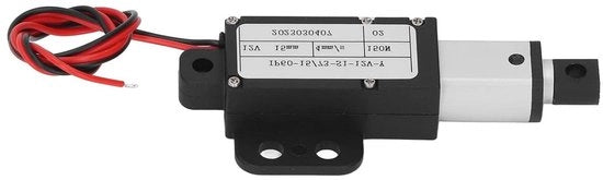 Attuatore Lineare Micro Elettrico - Lega di Alluminio - Attuatore Mini 150n - Hub 15mm con Protezione da Sovraccarico - Per Industria e Sistemi di Ventilazione - Compreso Supporto