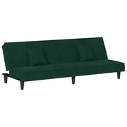 Divano letto | Sof¨¤ letto | Letto singolo Verde Scuro in Velluto
