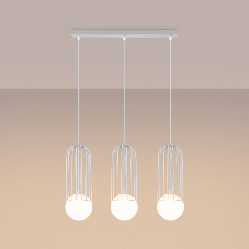 Lampada a sospensione GELIDA bianca 3xG9 Pure Lume
