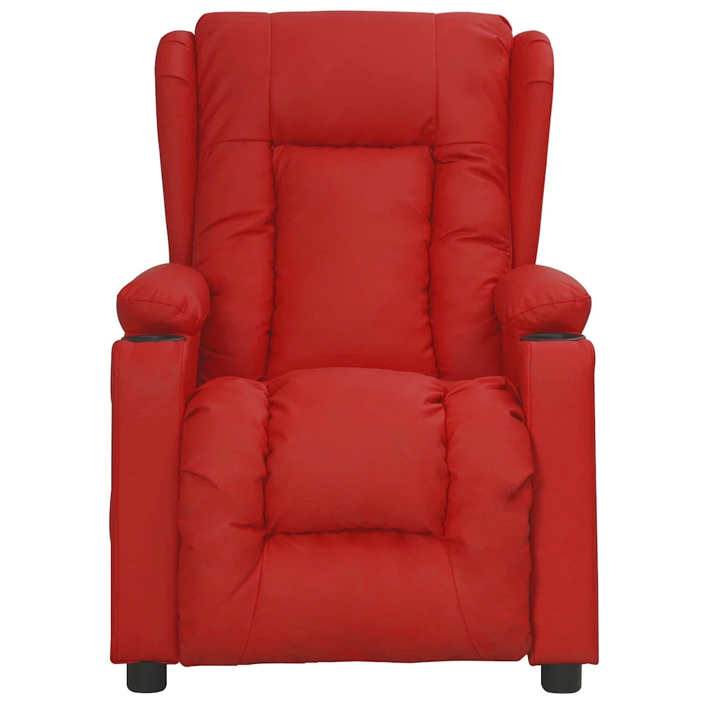 Divano Sedia-Poltrona Massaggiante Rosso Vino in Similpelle 719475