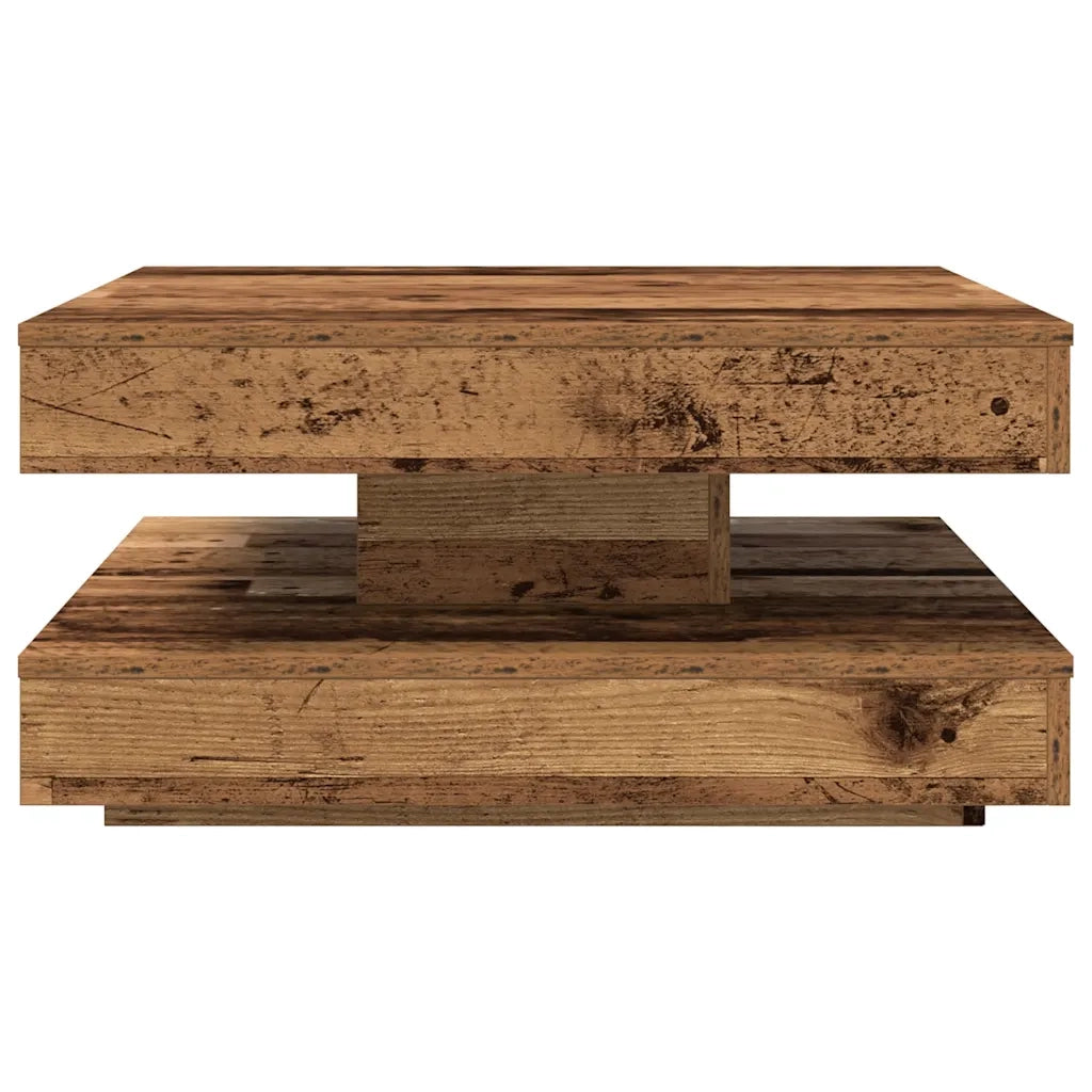 Tavolino da Caffè Girevole a 360 Gradi Antico 70x70x34,5 cm 858486
