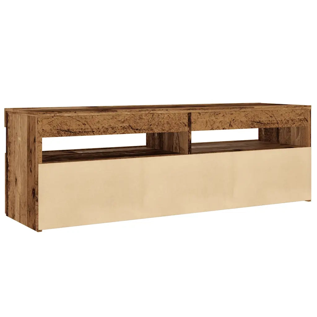 Mobile TV sospeso moderno con vano contenitore 120 x 35 x 40 cm legno composito con finitura effetto legno anticato 02_0050840