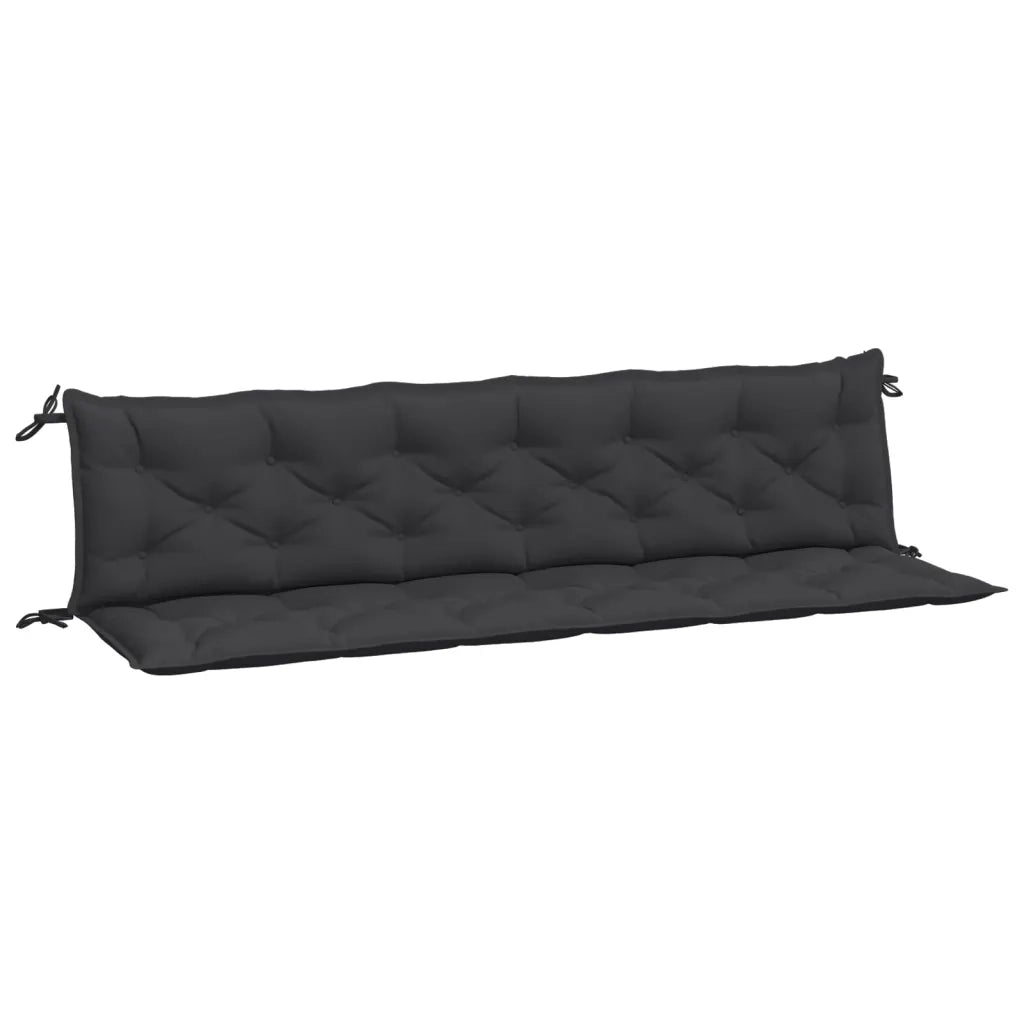 Cuscini per Panca 2 pz Neri 200x50x7 cm in Tessuto Oxford 361742