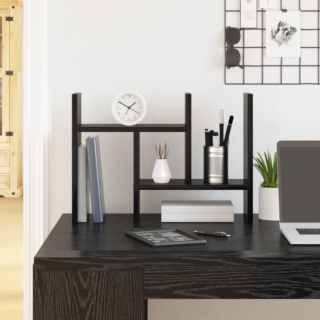 Organizzatore da Scrivania Rovere Nero 50x15.5x35.5 cm