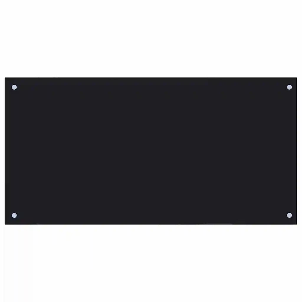Schienale da cucina 2 pcs Nero 100 x 50 cm vetro temperato 3415441