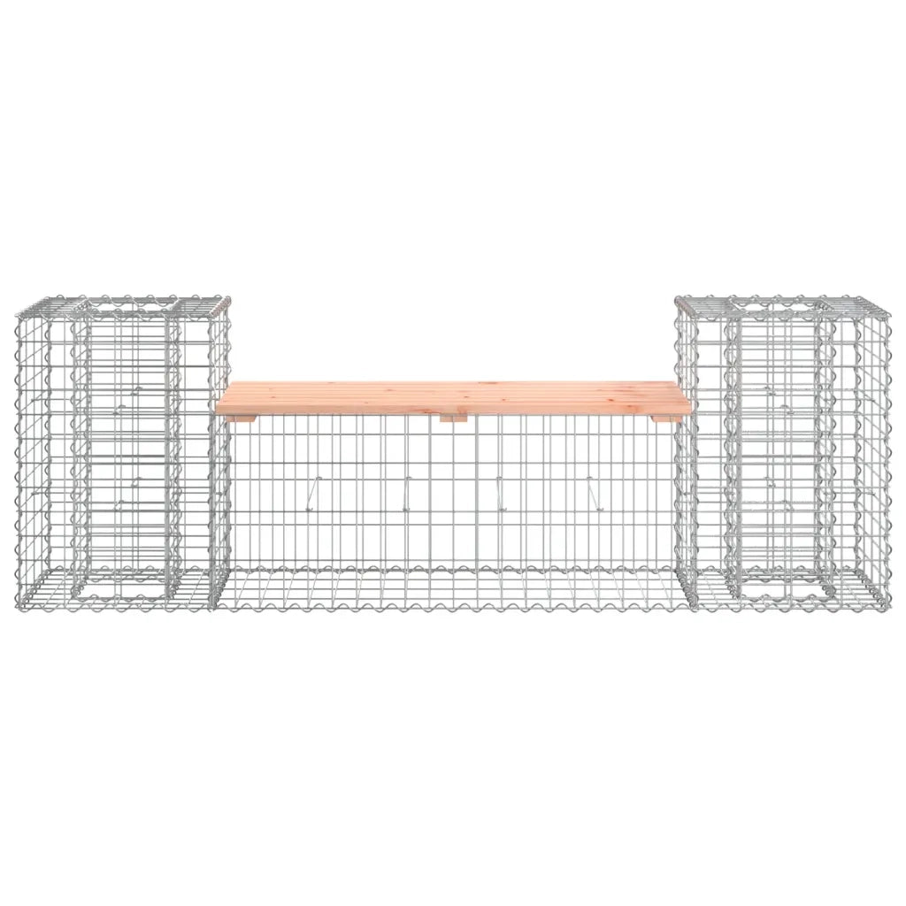 Panchina Giardino | Panca da Giardino Design Gabbione 183x41x60,5 cm Massello Douglas