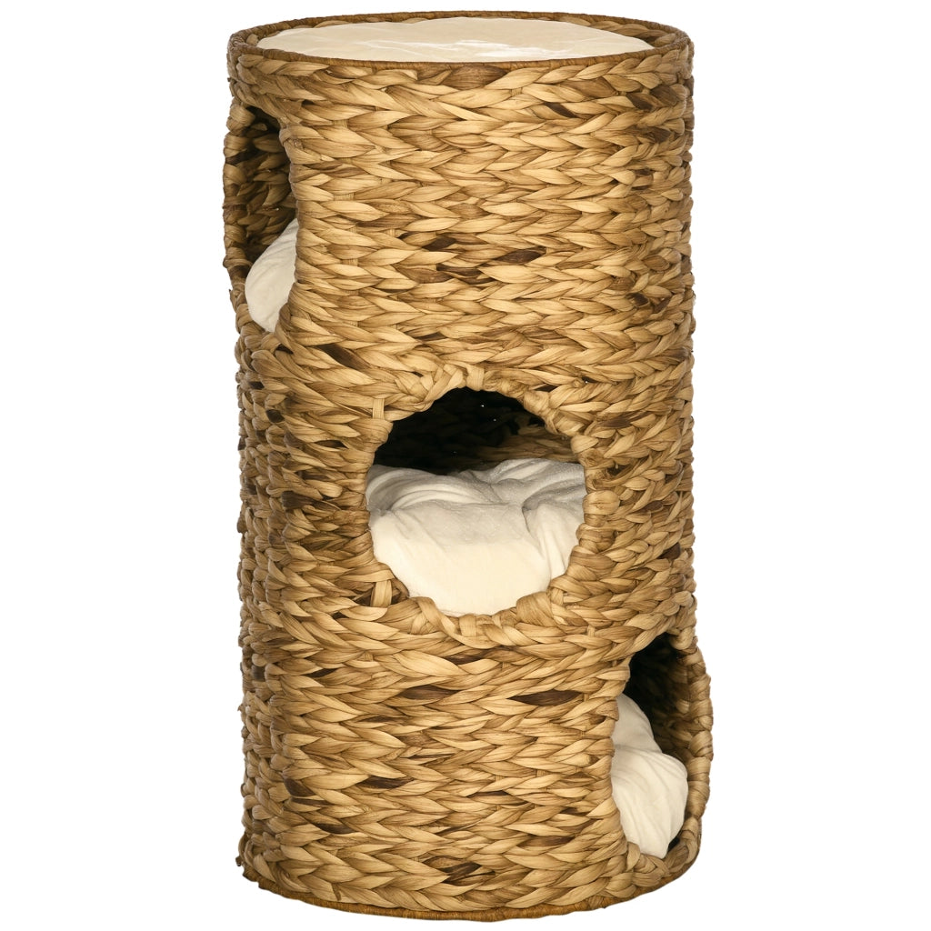 Casetta per gatti 3 livelli ¨C Xylo ¨C 40x40x73 cm beige crema