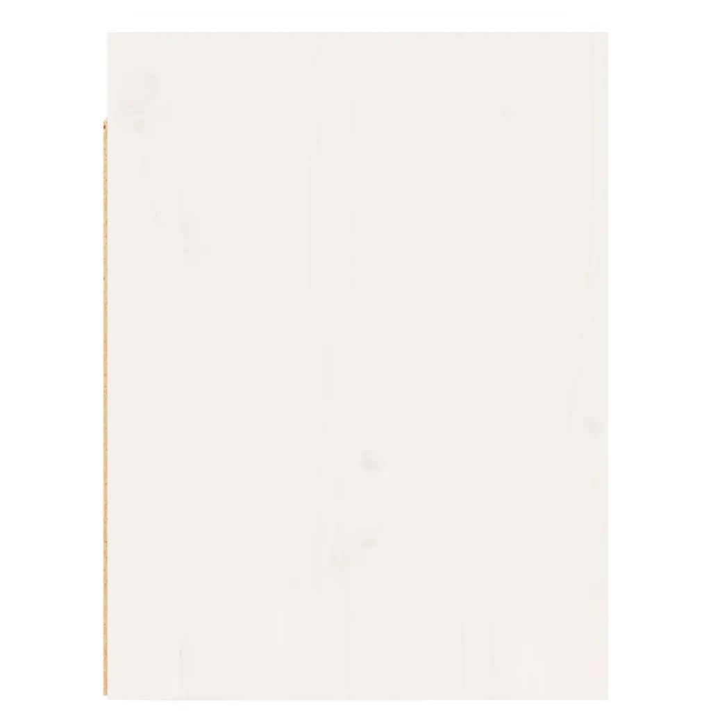 Pensili 2 pz Bianchi 30x30x40 cm in Legno Massello di Pino 813478
