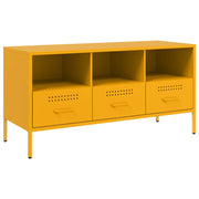 Mobile TV | Armadietto TV | Mobile Porta TV Giallo Senape 100,5x39x50,5 cm in Acciaio