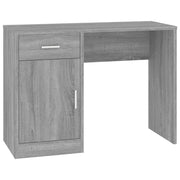 Scrivania tavolo postazione di lavoro scrivania per computer mobile da studio con cassetto e mobiletto rovere Sonoma 100 x 40 x 73 cm grigio 02_0023455