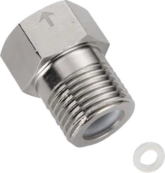 Valvola di ritorno 1/2" maschile a femminile - Valvola di prevenzione del ritorno - Tubo di scarico del water - Acciaio inossidabile 304