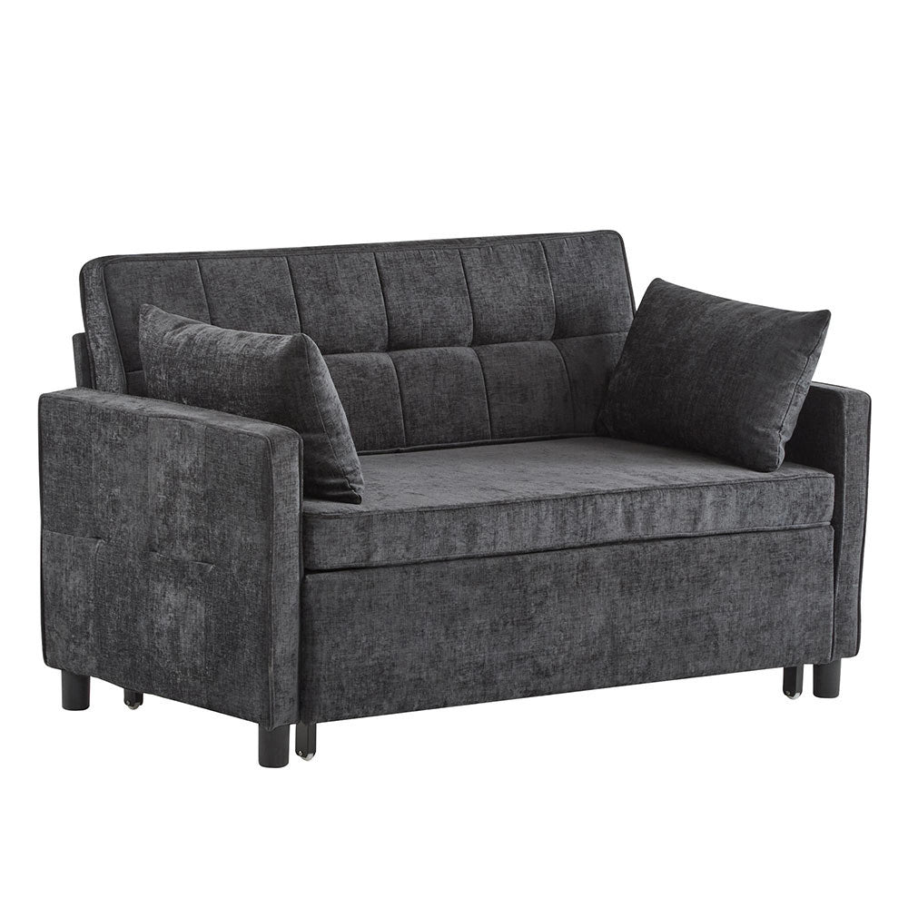 Divano letto due posti - Xylo - tessuto chenille, schiuma alta densit脿