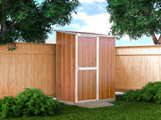 Casetta da giardino in lamiera zincata box acciaio 155x100cm x h 192cm - 50kg - 1,55mq - LEGNO