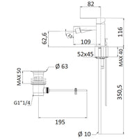 Rubinetto Miscelatore Monocomando Bidet in Ottone Mariani Polar Cromato