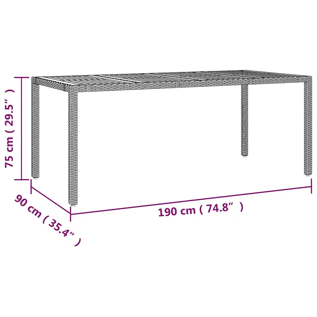 vidaXL Set Bistrò da Giardino 9 pz con Cuscini in Polyrattan Grigio
