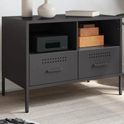Mobile TV-Credenza per TV-Console TV Nero 68x39x50,5 cm in Acciaio 755322