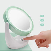 Doppio Specchio a led per trucco da tavolo girevole ingrandimento 5X WL8001