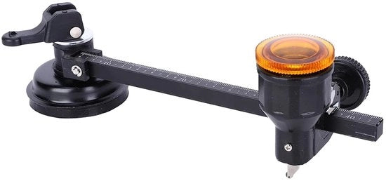 Taglierino per piastrelle in vetro professionale - Ronde taglierina per vetro - Lega di alluminio - Portata di taglio 13,5-40cm - Tanica di olio - Per appassionati