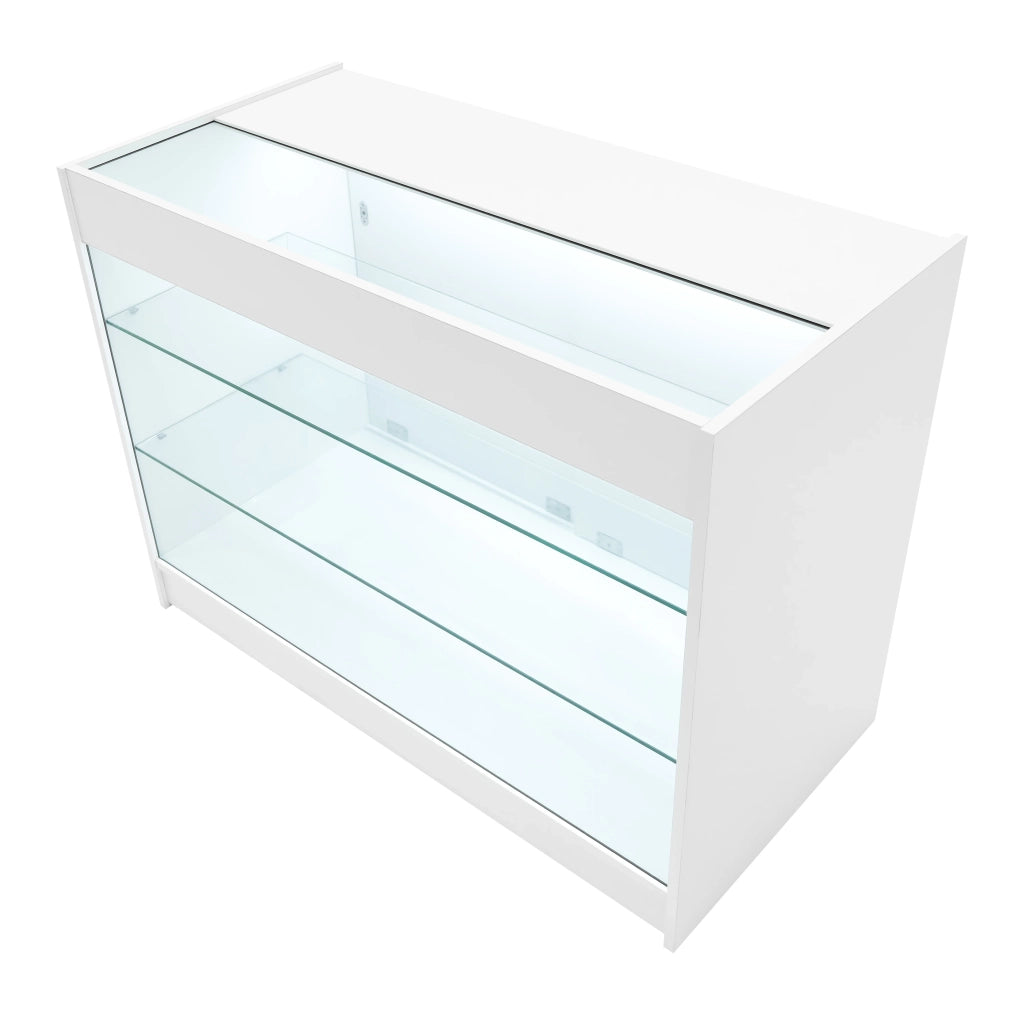 Set Banconi Bianco Vega LED K1200 C1200 CM60 TB60 con Serratura e Vetrina